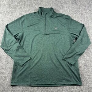 Quince Flowknit Performance Half-Zip Mens XL Heather Green Pullover Active Co